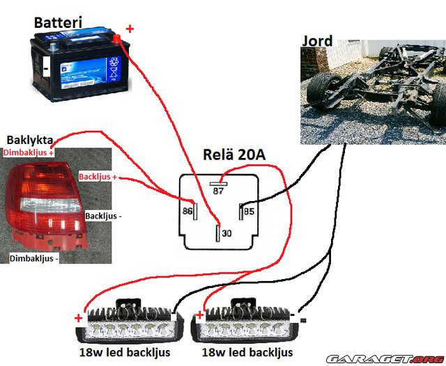 Rel Koppling Till LED Backljus Sida 1 Garaget Rel Koppling Till LED Backljus Sida 1 Garaget